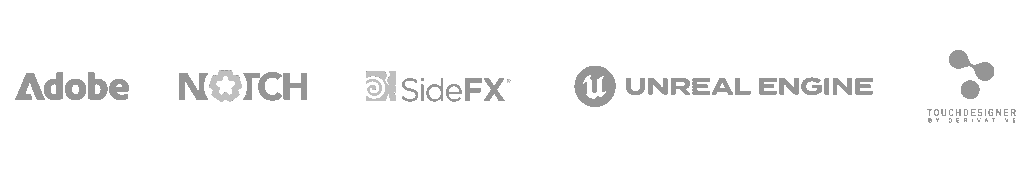 Cuasar Paths Adobe Notch SideFX Unreal Engine TouchDesigner